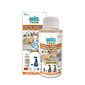 Miel Foam Bitkisel İçerikli Vegan Konsantre Mutfak Yağ Çözücü Temizleyici 100 ml = 1 Litre
