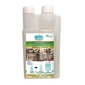 Miel Foam Konsantre Çok Amaçlı Temizleyici 1 Litre - Bitki Bazlı Kendinden Dozajlı Şişe